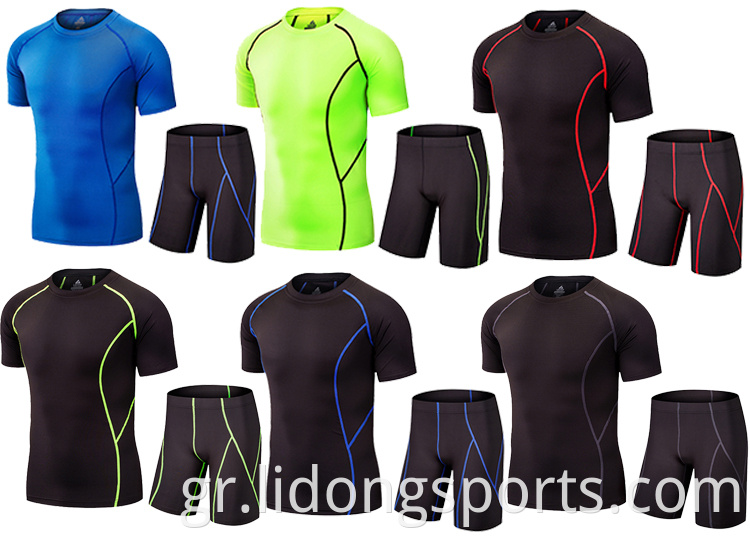 2021 Οι τελευταίοι κατασκευαστές Athletic Amplel Manufacturers New Design Fitness Athletic Wear for Men